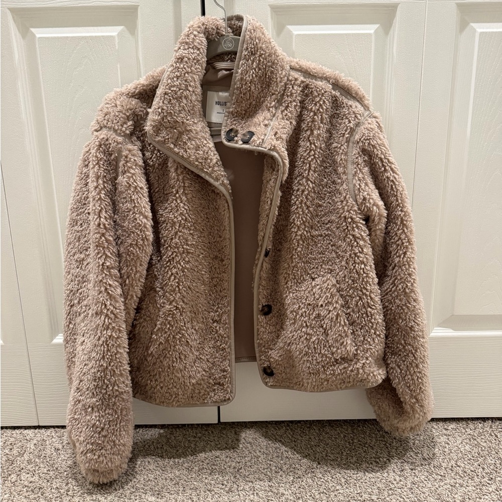Hollister Tan Fleece Jacket